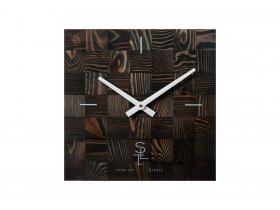 Часы настенные SLT 5195 CHESS BLACK WOOD в Сосновке - sosnovka.mebel-nsk.ru | фото