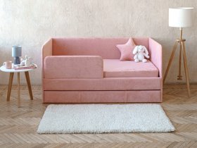 Диван-кровать Happy (коралловый) в Сосновке - sosnovka.mebel-nsk.ru | фото