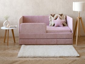 Диван-кровать Happy (розовый) в Сосновке - sosnovka.mebel-nsk.ru | фото