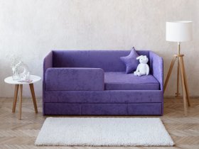 Диван-кровать Happy (сиреневый) в Сосновке - sosnovka.mebel-nsk.ru | фото