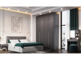 Гардеробная Эккервуд (графит) в Сосновке - sosnovka.mebel-nsk.ru | фото
