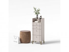 Комод 4 ящика КМ2 Одетта (дуб эндгрей/меланж) в Сосновке - sosnovka.mebel-nsk.ru | фото