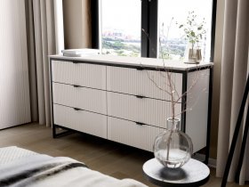 Комод 6 ящиков Нора (персидский жемчуг) в Сосновке - sosnovka.mebel-nsk.ru | фото