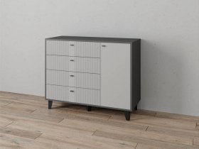 Комод «Катрин-13» (графит/светло-серый) в Сосновке - sosnovka.mebel-nsk.ru | фото