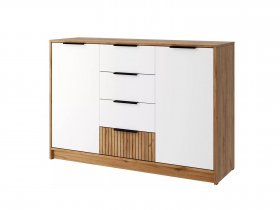Комод КМ-002 Ивис (дуб крафт золотой/белый) в Сосновке - sosnovka.mebel-nsk.ru | фото