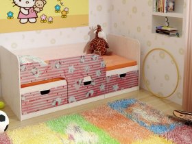 Кровать детская с ящиками 1,86 Минима Hello Kitty в Сосновке - sosnovka.mebel-nsk.ru | фото