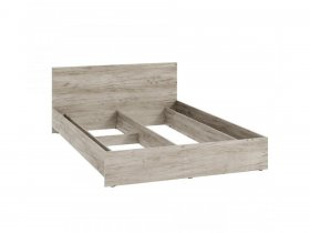 Кровать двухспальная КР-160 Ронда (дуб крафт серый) в Сосновке - sosnovka.mebel-nsk.ru | фото