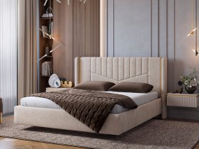 Кровать двуспальная 1,6м Диор (кашемир суфле (велюр)) в Сосновке - sosnovka.mebel-nsk.ru | фото