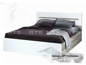 Кровать двуспальная 1,6 м  Наоми КР-11 в Сосновке - sosnovka.mebel-nsk.ru | фото