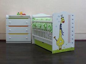 Кроватка детская Жираф с маятником в Сосновке - sosnovka.mebel-nsk.ru | фото