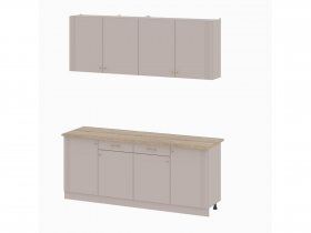 Кухонный гарнитур 2,0м Одетта (меланж/дуб сонома) в Сосновке - sosnovka.mebel-nsk.ru | фото