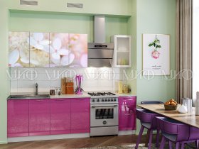 Кухонный гарнитур Вишневый цвет в Сосновке - sosnovka.mebel-nsk.ru | фото