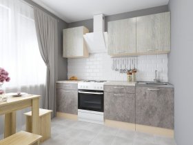 Модульная кухня Йота (пикард/цемент) в Сосновке - sosnovka.mebel-nsk.ru | фото