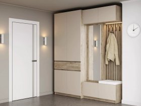 Модульная прихожая Бостон (дуб крафт серый/кашемир) в Сосновке - sosnovka.mebel-nsk.ru | фото