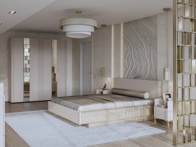 Модульная спальня Одетта (дуб эндгрей/меланж) в Сосновке - sosnovka.mebel-nsk.ru | фото