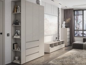 Модульная стенка Люмо (кашемир) в Сосновке - sosnovka.mebel-nsk.ru | фото