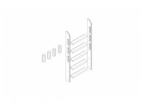 Пакет №10 Прямая лестница и опоры для двухъярусной кровати Соня в Сосновке - sosnovka.mebel-nsk.ru | фото