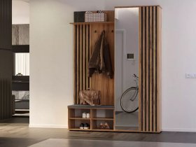 Прихожая Марракеш (дуб вотан/цемент темный) в Сосновке - sosnovka.mebel-nsk.ru | фото