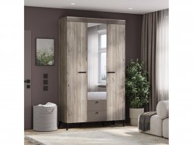 Шкаф 3-х створчатый ШК-08 Кассандра (дуб смоки/MF14) в Сосновке - sosnovka.mebel-nsk.ru | фото