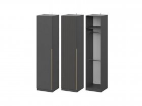 Шкаф ШК-50 Эккервуд (графит) в Сосновке - sosnovka.mebel-nsk.ru | фото