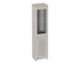 Шкаф-витрина однодверная Валенсия (гостиная) в Сосновке - sosnovka.mebel-nsk.ru | фото