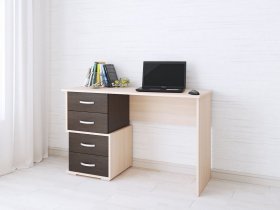 Стол письменный Сити-2 (венге/дуб молочный) в Сосновке - sosnovka.mebel-nsk.ru | фото