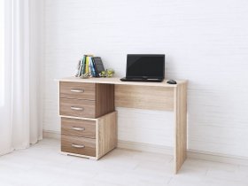 Стол письменный Сити-2 (ясень шимо темный/дуб сонома) в Сосновке - sosnovka.mebel-nsk.ru | фото