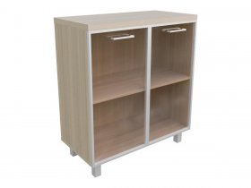Тумба 2 двери со стеклом (бронза) Президент-ПРО Пр502 в Сосновке - sosnovka.mebel-nsk.ru | фото