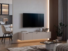 Тумба 2 Рич (кашемир/фрапучино матовый/черный) в Сосновке - sosnovka.mebel-nsk.ru | фото