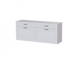 Тумба под ТВ Апполия гостиная (белый/белый дуб) в Сосновке - sosnovka.mebel-nsk.ru | фото