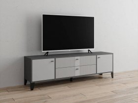 Тумба под ТВ Парус-10 (графит/светло-серый) в Сосновке - sosnovka.mebel-nsk.ru | фото