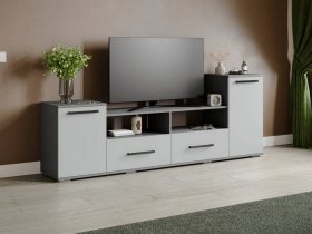 Тумба под ТВ Парус-2 (графит серый/серый камень) в Сосновке - sosnovka.mebel-nsk.ru | фото