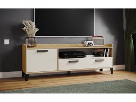 Тумба под ТВ Парус-8 (дуб крафт золотой/кашемир) в Сосновке - sosnovka.mebel-nsk.ru | фото